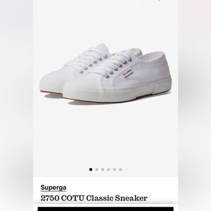 Superga COTU Classic White Canvas Sneakers - NWT